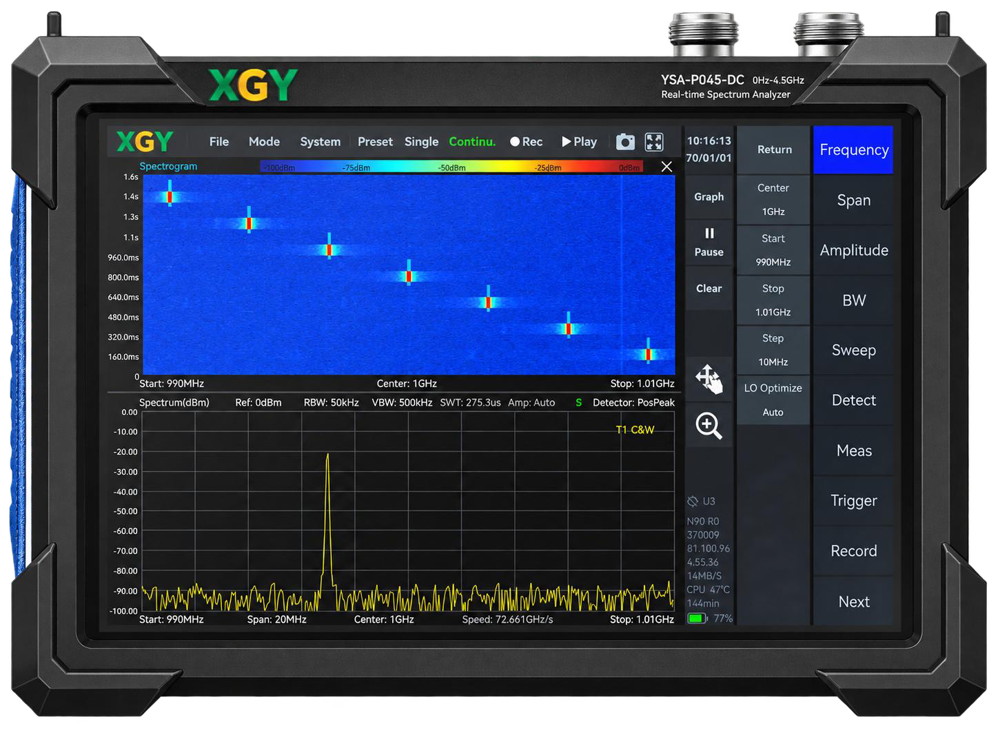 YSA-P045-DC Handheld Real-Time Spectrum Analyzer