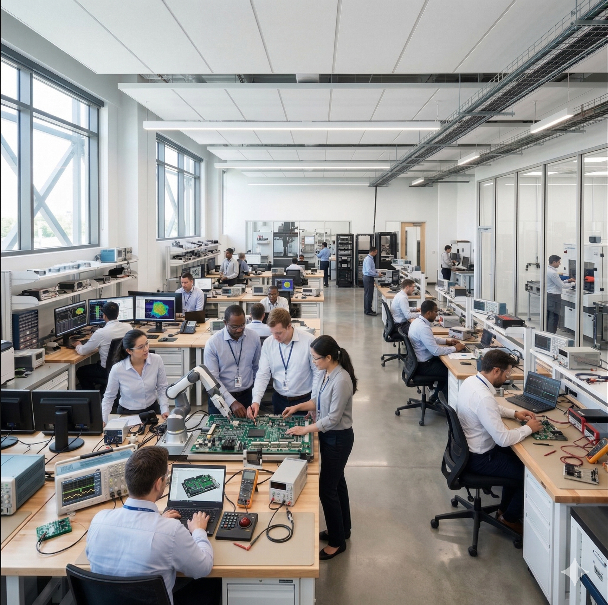 XGY Tek abstract brand visual used in the About team section